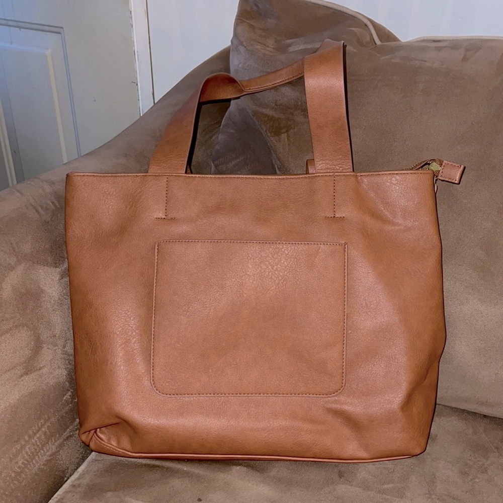 Universal thread faux leather tote Bag
